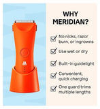 MERIDIAN Trimmer Plus - Blaze, Electric Body Hair, Pubic & Bikini Trimmer for Men & Women