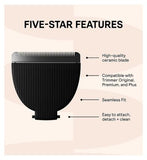 MERIDIAN Body Hair Trimmer Signature Ceramic Blade, Single Replacement Blade, Onyx