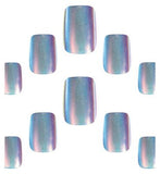 Elegant Touch Gel Finish Cat Eye Opaline False Nails with Glue 24s