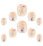 Elegant Touch Gel Finish Pressed Petals False Nails With Glue 24s