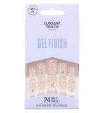 Elegant Touch Gel Finish Pressed Petals False Nails With Glue 24s