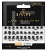 Eylure Faux Mink Clusters Volume 01 False Lashes Pair and Lash Adhesive 1ml
