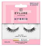 Eylure hybrid Lashes No212 False Lashes Pair and Lash Adhesive 1ml