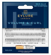 Eylure Volume & Curl Cluster Wispy No9 False Lashes and Lash Adhesive 1ml