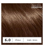 Clairol Colour Strong Permanent Hair Dye 6.0 Light Brown 199ml