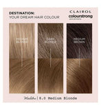Clairol Colour Strong Permanent Hair Dye 8.0 Medium Blonde 199ml