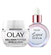 Olay Super Serum 30ml & Olay Collagen Peptide SPF30 Day Cream 50ml Bundle