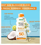 Garnier Ambre Solaire Hydra 24H protect SPF50 Suncream Lotion 175ml