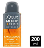 Dove Men+Care Sandalwood+Vanilla 72hr Deodorant Spray 200ml