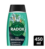 Radox Men Feel Invigorated 2-in-1 Shower Gel & Shampoo 450ml