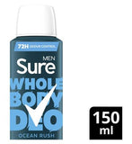 Sure Men Ocean Rush 72hr Whole Body Deodorant Spray 150ml