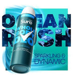 Sure Men Ocean Rush 72hr Whole Body Deodorant Spray 150ml
