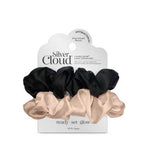 Silver Cloud Mixed Large Satin Scrunchies 2 Pack