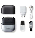 Panasonic 3 Blade Wet & Dry Compact Electric Shaver with Beard Sensor. ES-CM3BK Series 700S has Japanese Stainless Steel Blades,