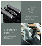 Panasonic 3 Blade Wet & Dry Compact Electric Shaver with Beard Sensor. ES-CM3BK Series 700S has Japanese Stainless Steel Blades,