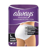 Always Discreet Maximum Protection Underwear Incontinence Pants Women Large x8