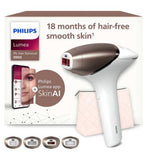 Philips Lumea 9900 Series, IPL Hair Removal Device with SkinAI Technology, 4 Attachments, Corded & Cordless Use, BRI951/01