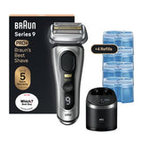 Braun Series 9 Pro+ 9467cc Electric Shaver with SmartCare Center and Refill Cartridges 4 Pack