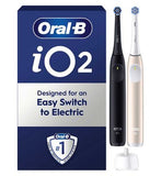 Oral-B iO2 Electric Toothbrush Night Black & Calm Pink Duo Pack