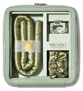 Silk Addict 100% Mulberry Silk Heatless Curler Set Olive Green