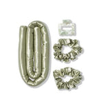 Silk Addict 100% Mulberry Silk Heatless Curler Set Olive Green