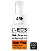 INEOS Skin Science Mandarin + Sandalwood Antiperspirant Deodorant Mist Spray 200ml