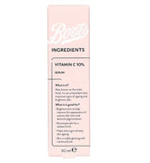 Boots Ingredients Vitamin C Serum 10% 30ml