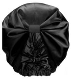 Silver Cloud Satin Hair Wrap Black