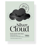Silver Cloud Satin Hair Wrap Black