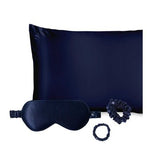 Silk Addict 100 % Mulberry Silk Gift Set Navy