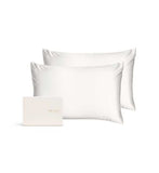 Silk Addict 100 % Mulberry Silk Pillowcase Ivory, Twinpack