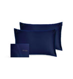 Silk Addict 100 % Mulberry Silk Pillowcase Navy, Twinpack
