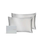 Silk Addict 100 % Mulberry Silk Pillowcase Silver, Twinpack