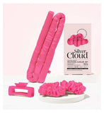 Silver Cloud Fuchsia Heatless Curlers and White Pillowcase