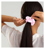 Silver Cloud Mixed Satin Scrunchies Four Pack