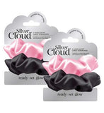 Silver Cloud Mixed Satin Scrunchies Four Pack