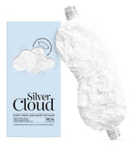 Silver Cloud White Fluffy Eye Mask and White Pillowcase