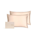 Silk Addict 100 % Mulberry Silk Pillowcase Caramel, Twinpack