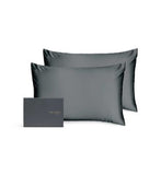 Silk Addict 100% Mulberry Silk Pillowcase Charcoal Twinpack