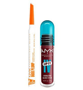 NYX Professional Makeup Wet Shot IV Drippin in Rose Lip Stain & Duck Plump Liner Clear Bundle