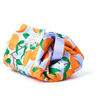 The Flat Lay Co. Drawstring Flat Lay Makeup Bag In Mediterranean Oranges