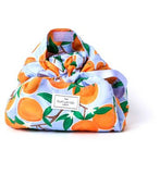 The Flat Lay Co. Drawstring Flat Lay Makeup Bag In Mediterranean Oranges