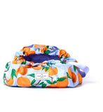 The Flat Lay Co. Drawstring Flat Lay Makeup Bag In Mediterranean Oranges