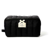 The Flat Lay Co. Marshmallow Flat Lay Makeup Box Bag In Classic Black
