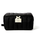 The Flat Lay Co. Marshmallow Flat Lay Makeup Box Bag In Classic Black