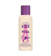 Aussie Mighty Mega Shampoo 400ml. Gently Cleansing Shampoo for Soft and Shiny Hair. Infused with Australian White Strawberry