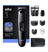 Braun All-in-One Series 3, 10in1 Grooming Kit, Sharp Blade, 14 Lengths, AIO3560, Black