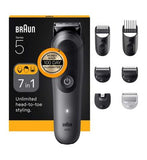 Braun All-in-One Kit Series 5, 7in1 Grooming, Sharp Blade, Body Trim, AIO5520, Grey