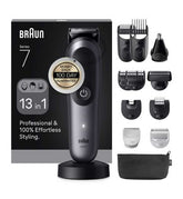 Braun All-in-One Series 7, 13in1 Grooming Kit, ProBlade, AutoSense, AIO7560, Grey