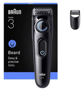 Braun Beard Trimmer Series 3, +2 Styling Tools, 20 Lengths, Sharp Blade, BT3500, Black